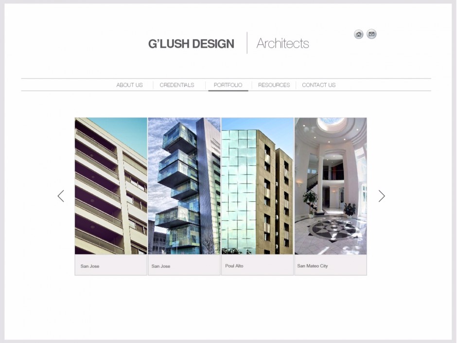 glush design web page